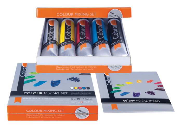 Talens Cobra Set de Pinturas al Óleo 5 Tubos de 20ml Colores de Mezcla Surtidos